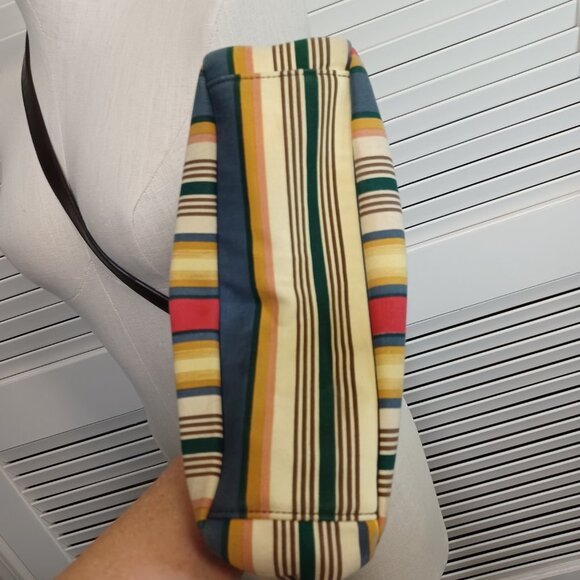 Relic Purse Striped Crossbody Satchel Tote Bag Colorful - Picture 6 of 9